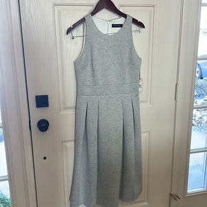 Ivan's Trump Grey sleeveless A-Linen Dress